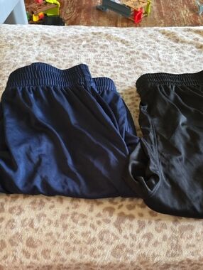 Casual Drawstring Lounge Shorts - Navy & Black